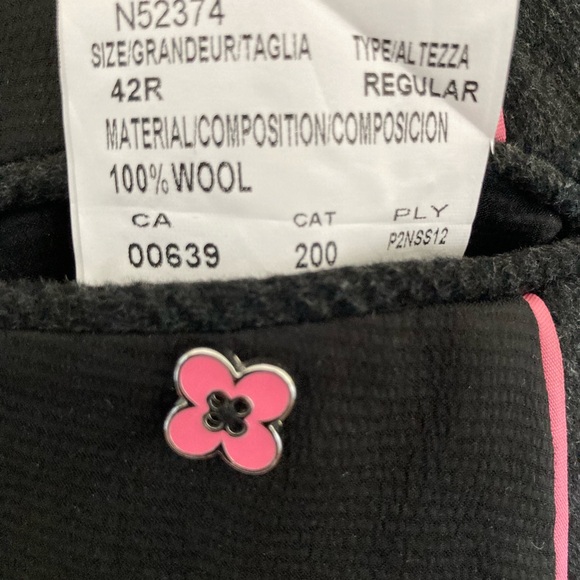 Pink Tartan designer’s house jacket, 100% wool, grey, size 42 ( 4-6 ) - Picture 11 of 12